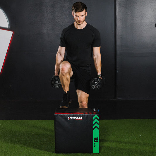 3-In-1 Heavy Foam Plyometric Box - Plyo Box Size: 16" x 18" x 20" view 2