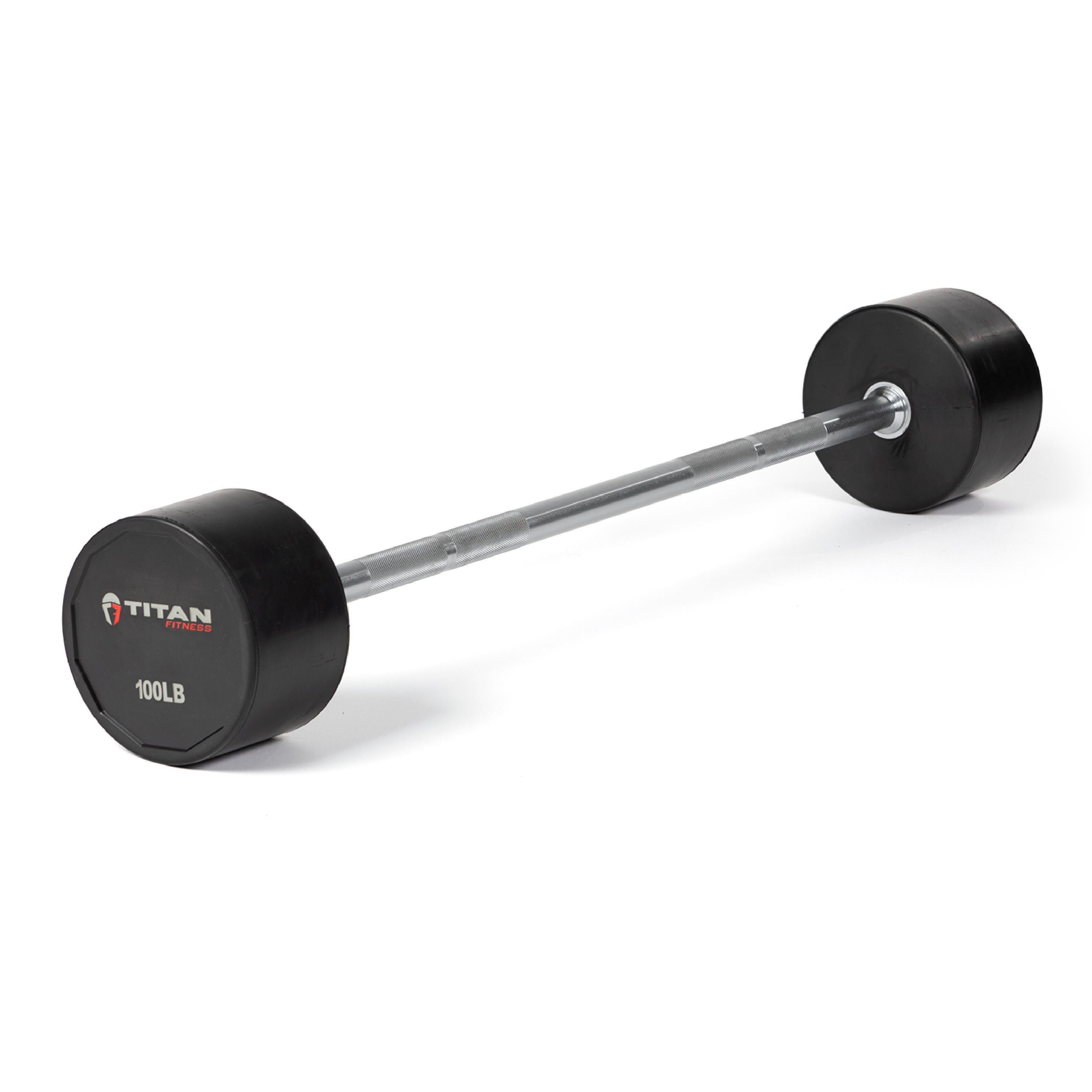 Scratch and Dent Rubber Fixed Barbell Straight 100 LB FINAL SALE