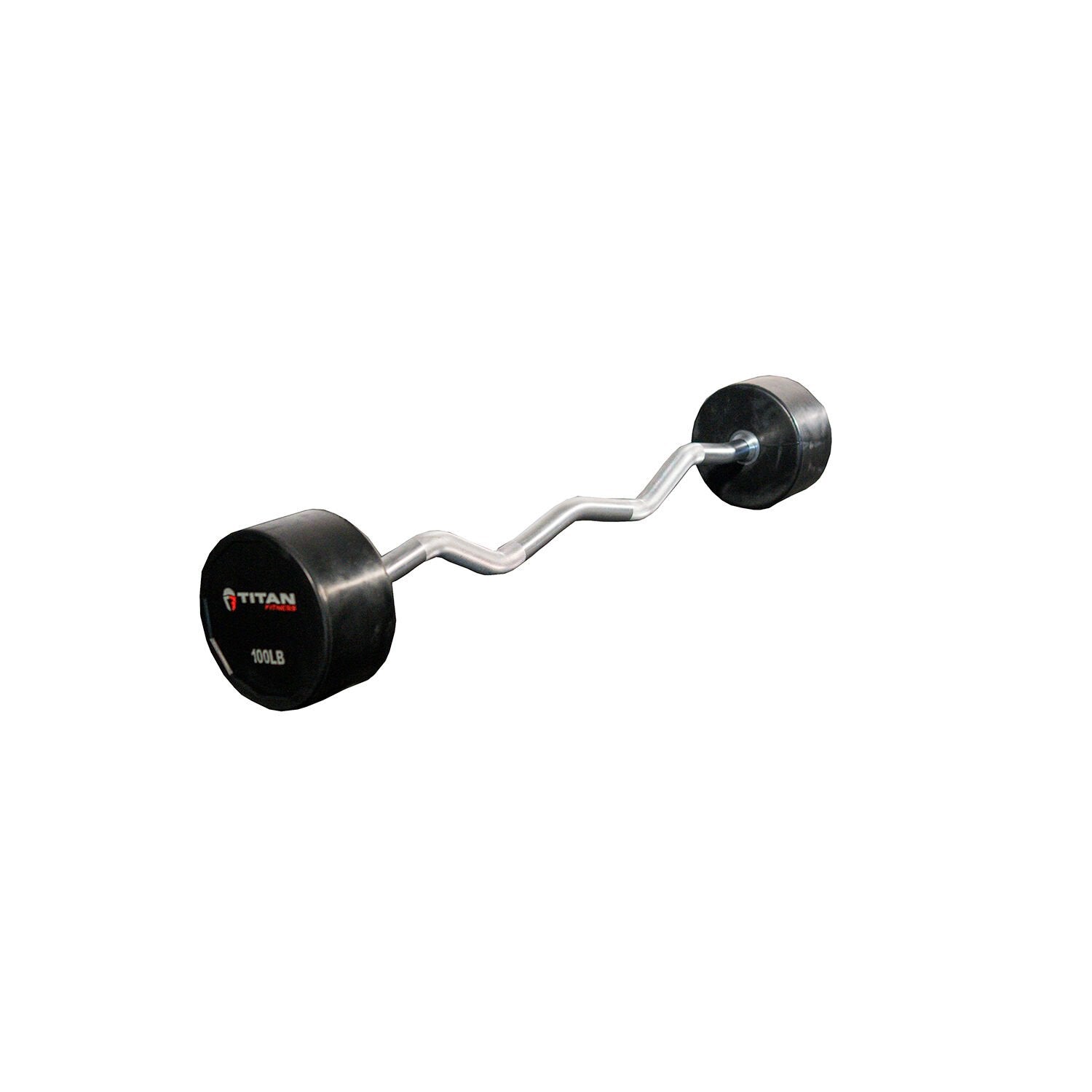 Scratch and Dent Rubber Fixed Barbell EZ Curl 100 LB FINAL SALE