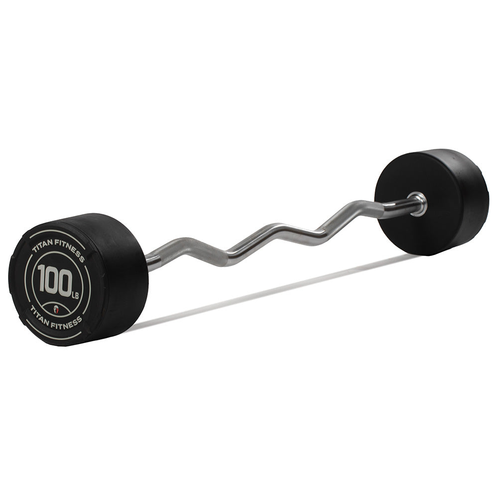 100 lb Fixed EZ Curl Bar Titan Fitness - Main Image