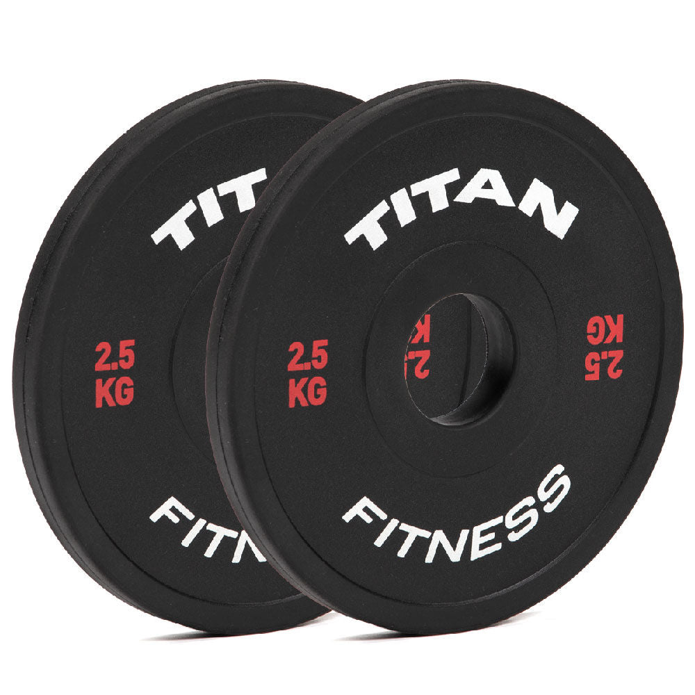 Titan fitness pair olympic bumper plate black benchpress strength training sale