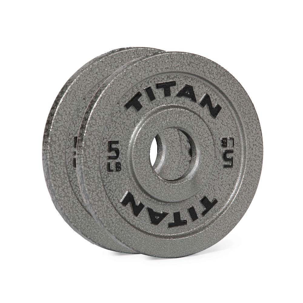Signature Fitness Vinyl Coated Cast Iron Weight Plates - Multiple Sizes For Home Gym Training