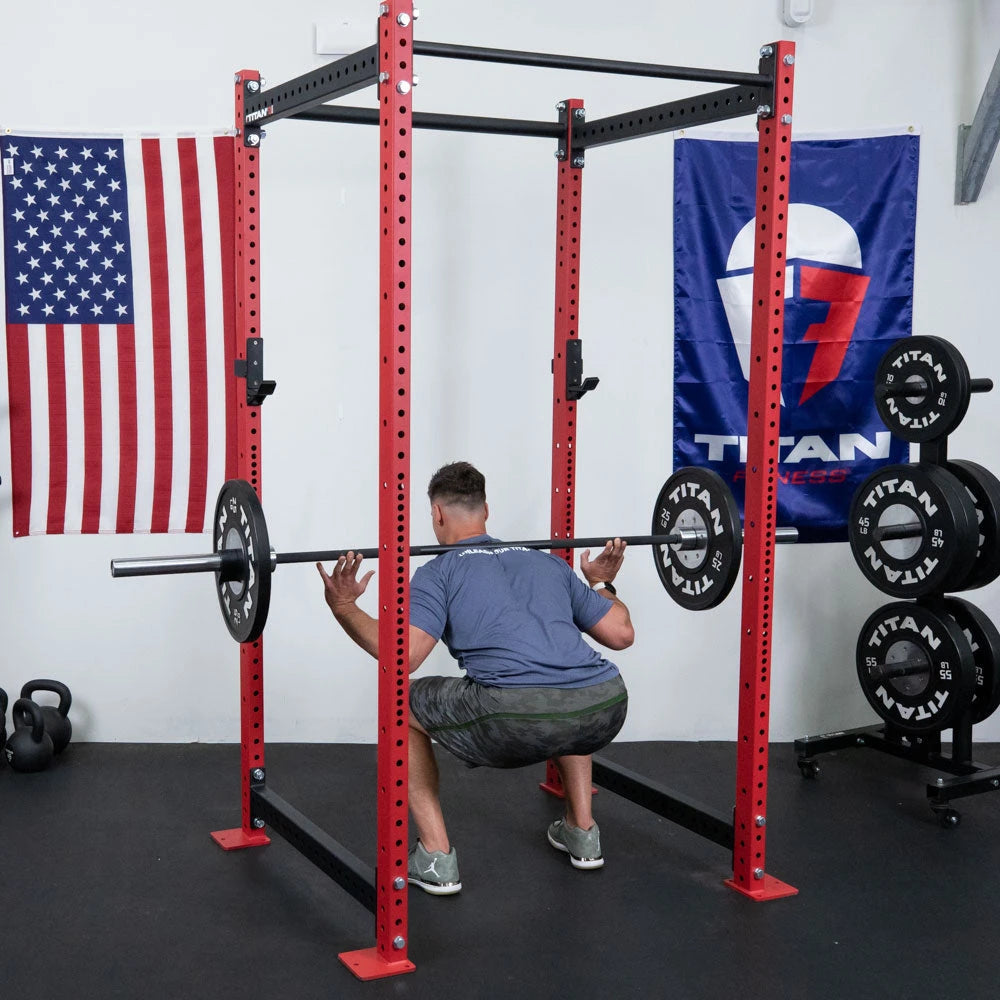 T-3 Series Power Racks - 1,100 LB Squat Rack Capacity | Titan Fitness