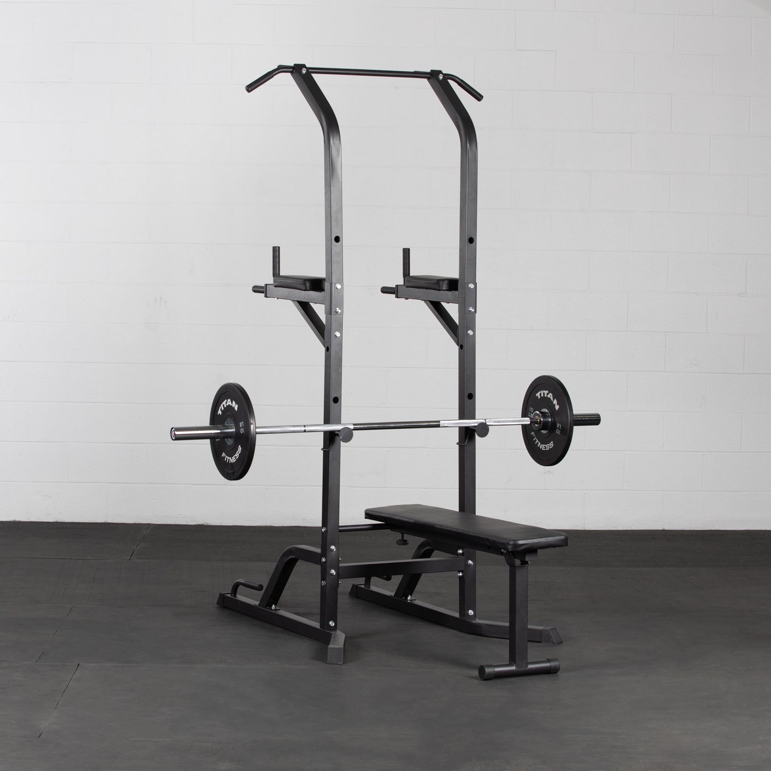 Power Tower With Bench - With Bar and Weights Sold Separate