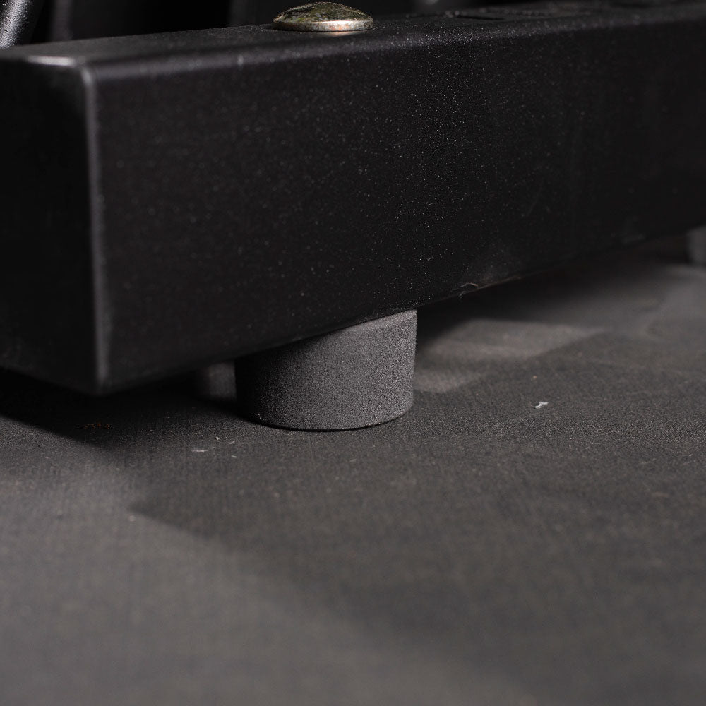 Horizontal Wagon Wheel Storage - Rubber feet to protect your gym's flooring