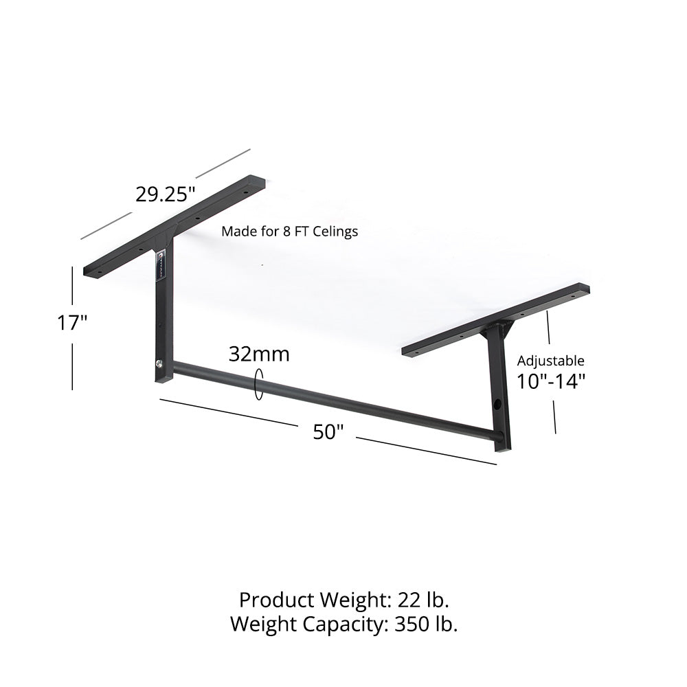 Small Adjustable Ceiling Wall-Mount Pull-Up Bar - view 8