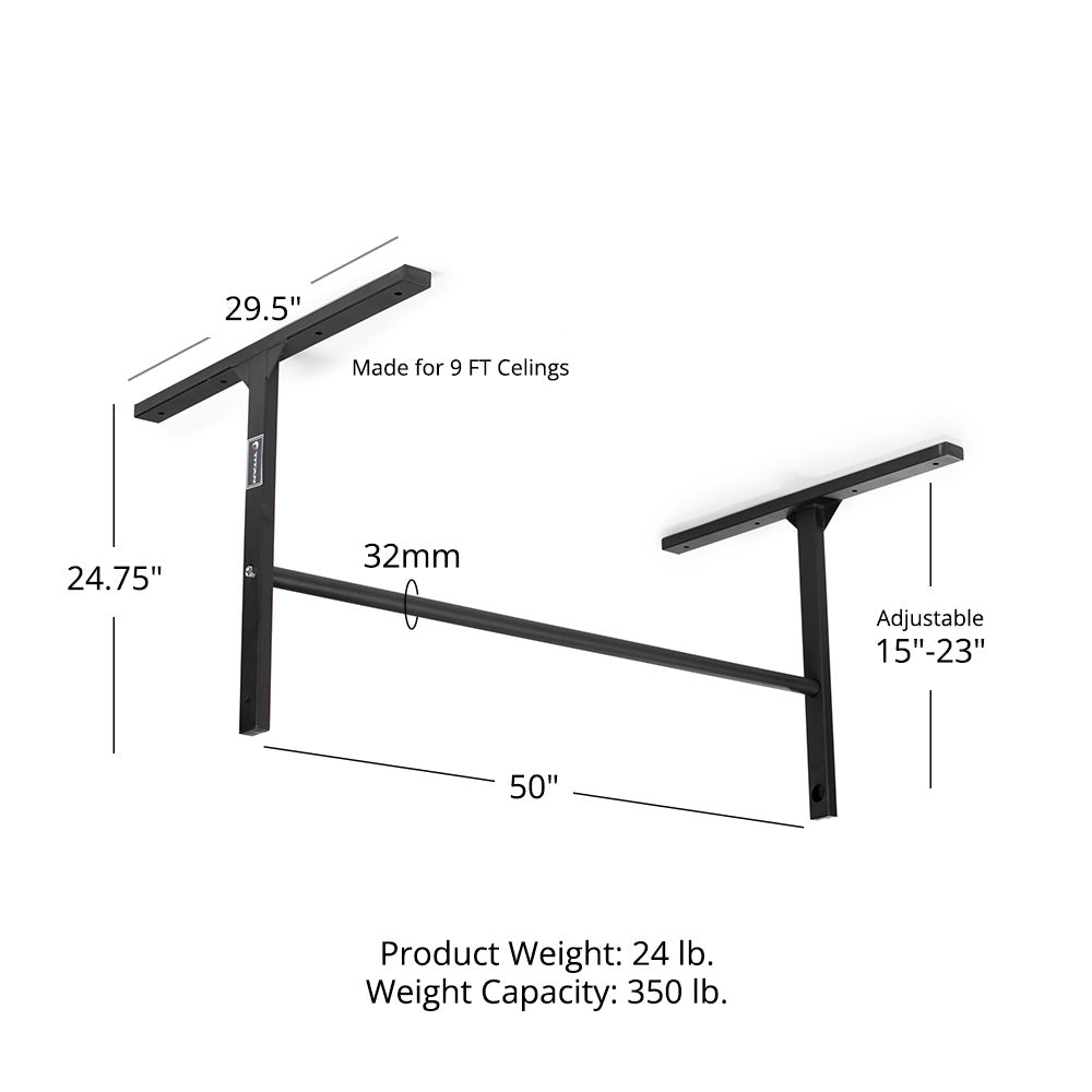 Medium Adjustable Ceiling Wall-Mount Pull-Up Bar