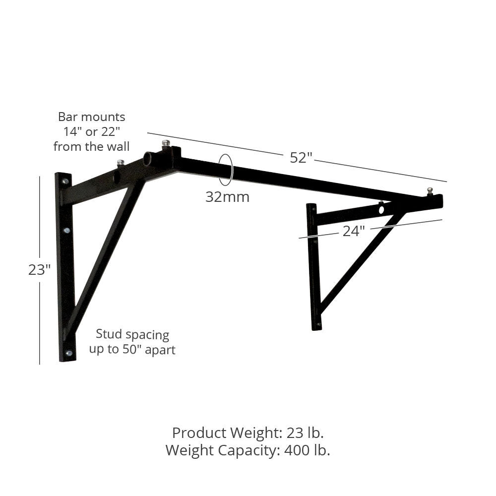 Adjustable Depth Wall Mounted Pull Up Bar - view 4