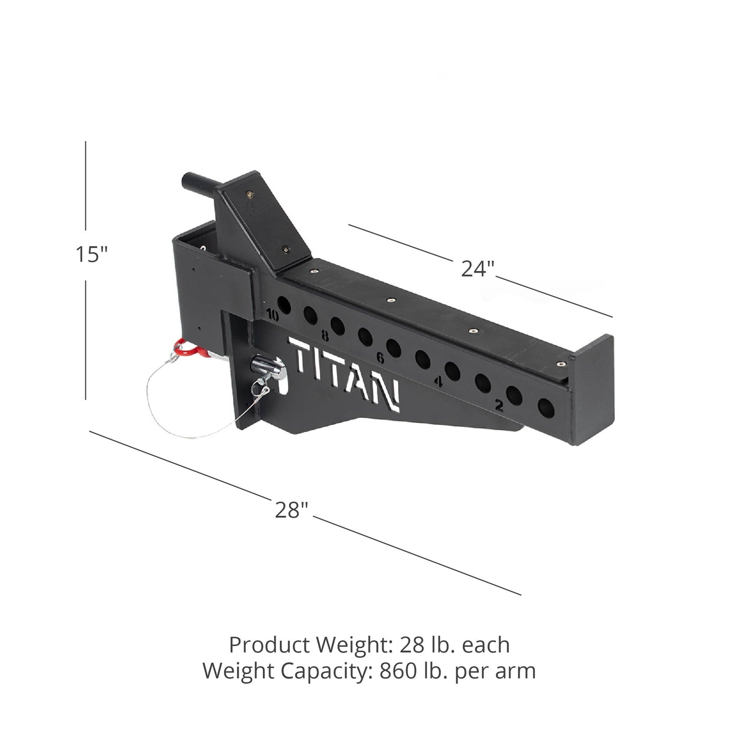 TITAN Series Spotter Arms - 24" Useable Length x 28" Overall Length - view 5