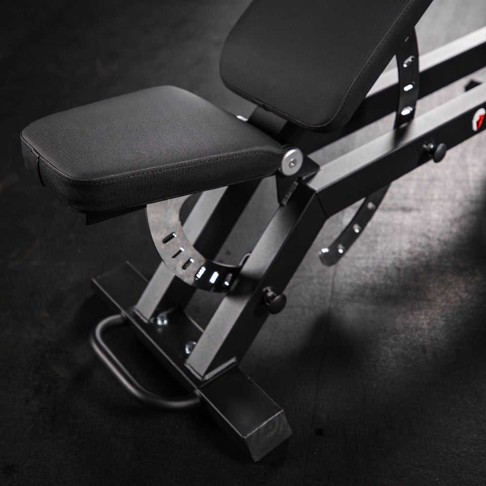 TITAN Series Adjustable FID Bench - Front handle and rear wheels for easy transport
