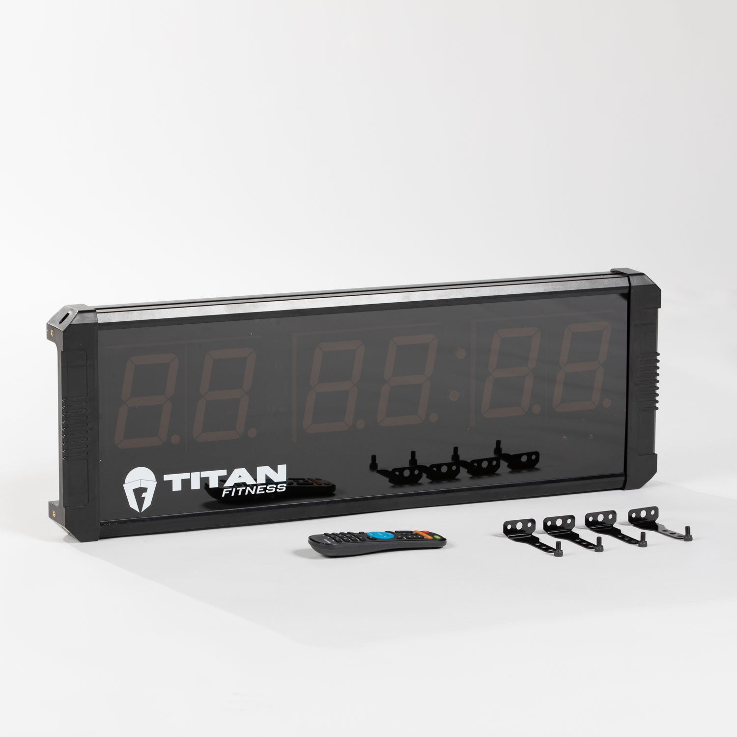 Large Gym Timer With Remote - Wall mounting brackets and hardware included