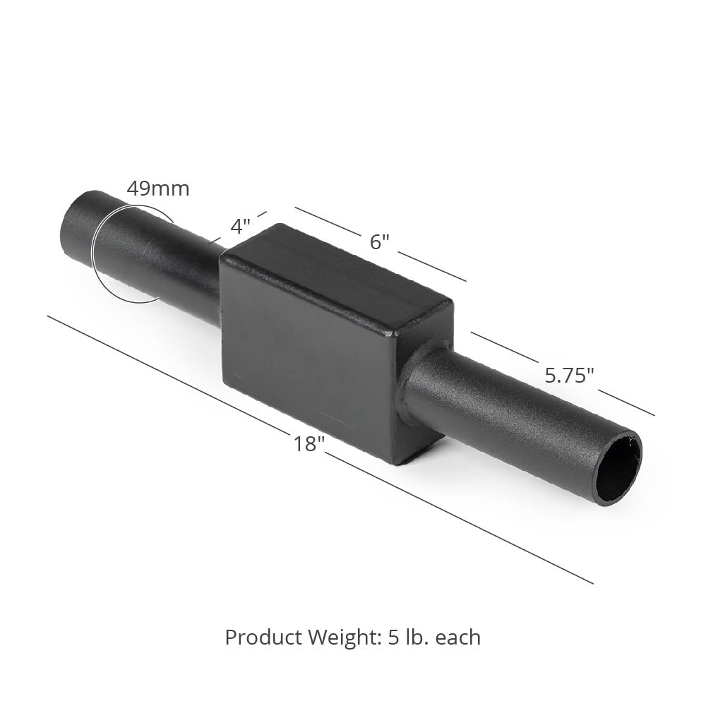 Beam Dumbbell Handles - 18"L x 4"W; 5.75" x 49mm Sleeves - view 5