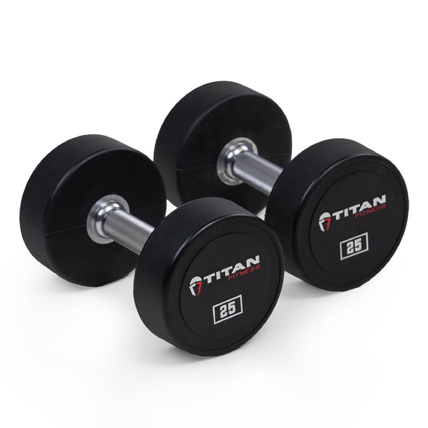 25 LB Pair Round Urethane Dumbbells - view 1