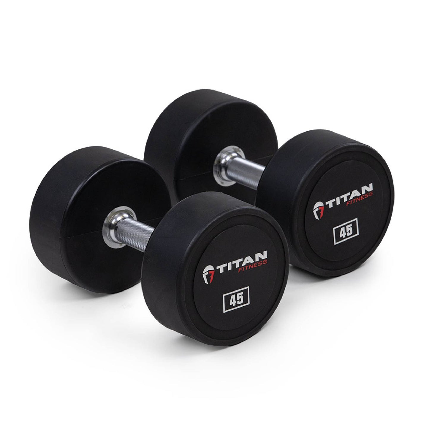 45 LB Pair Round Urethane Dumbbells - view 1