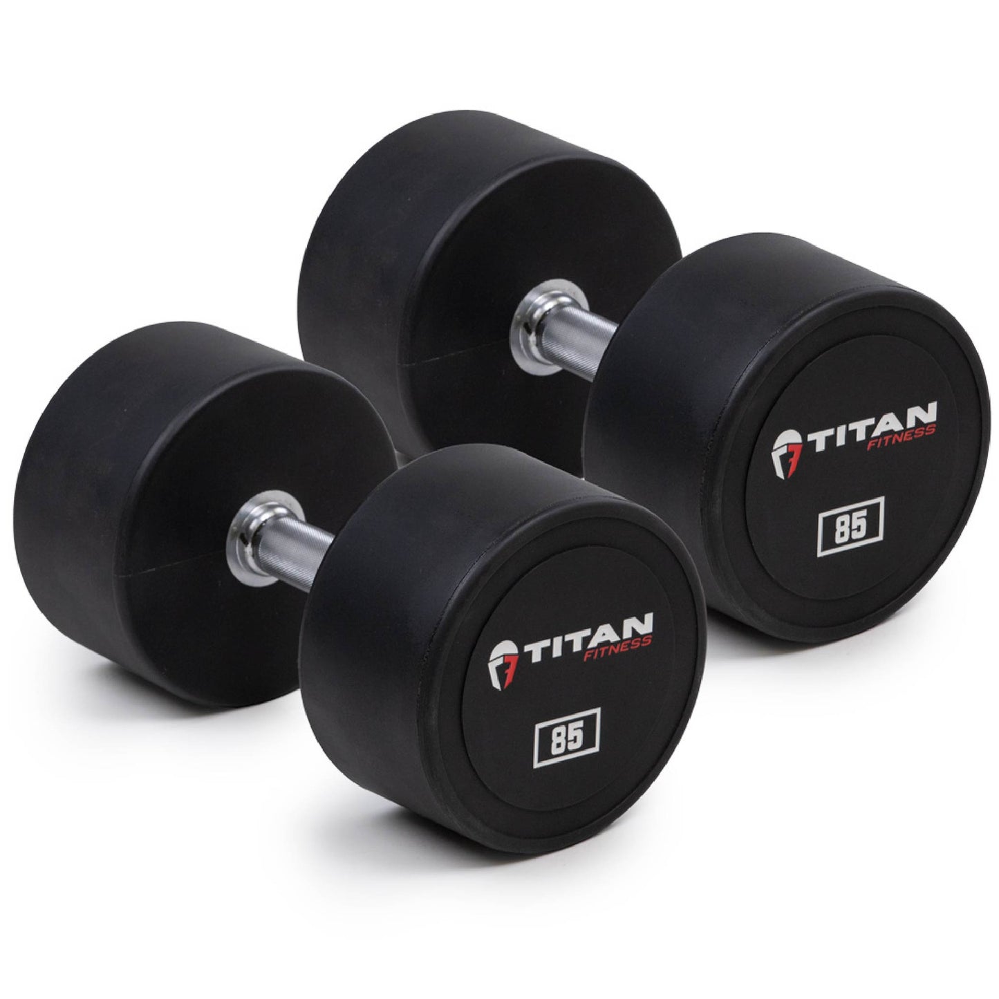 85 LB Pair Round Urethane Dumbbells - view 1