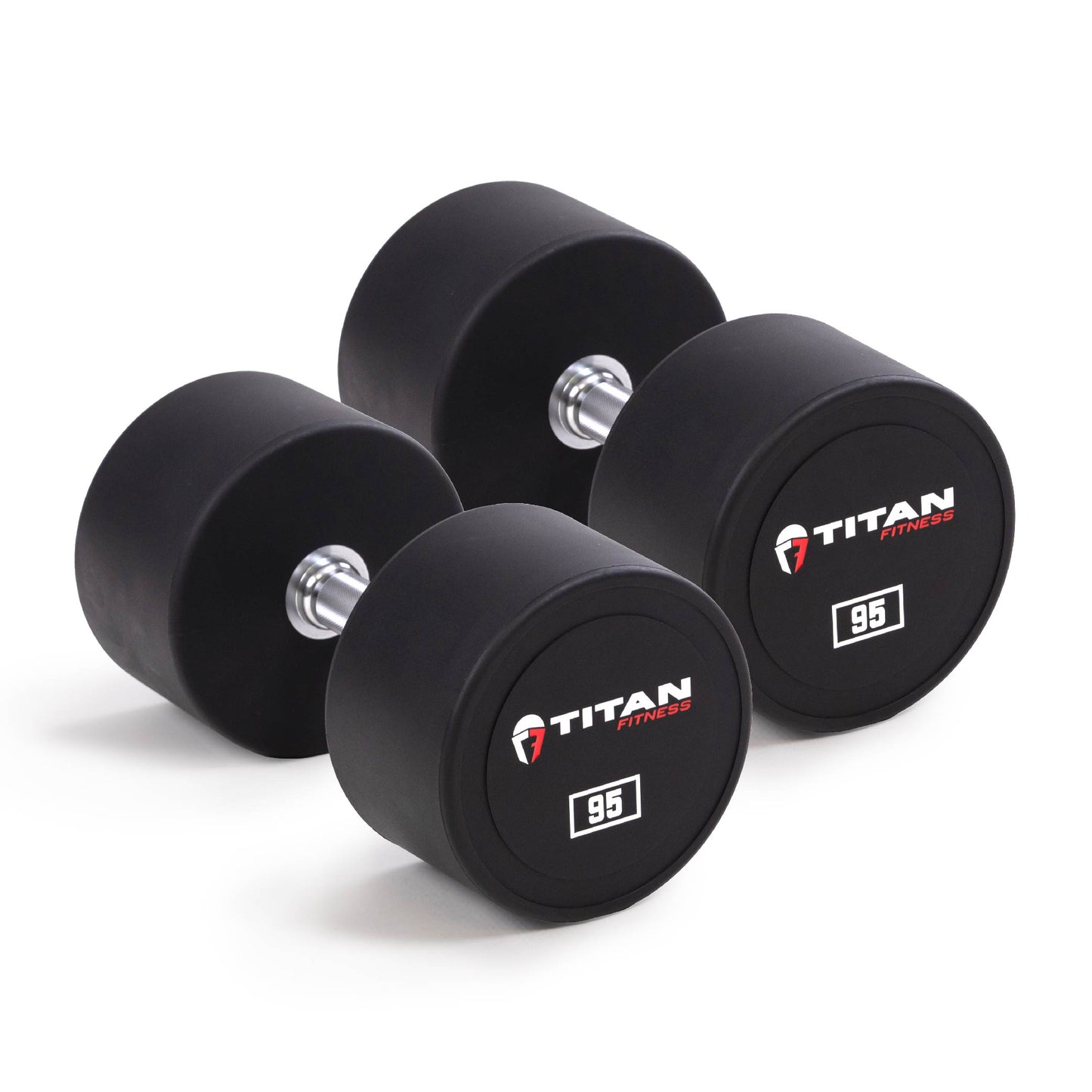 95 LB Pair Round Urethane Dumbbells - view 1