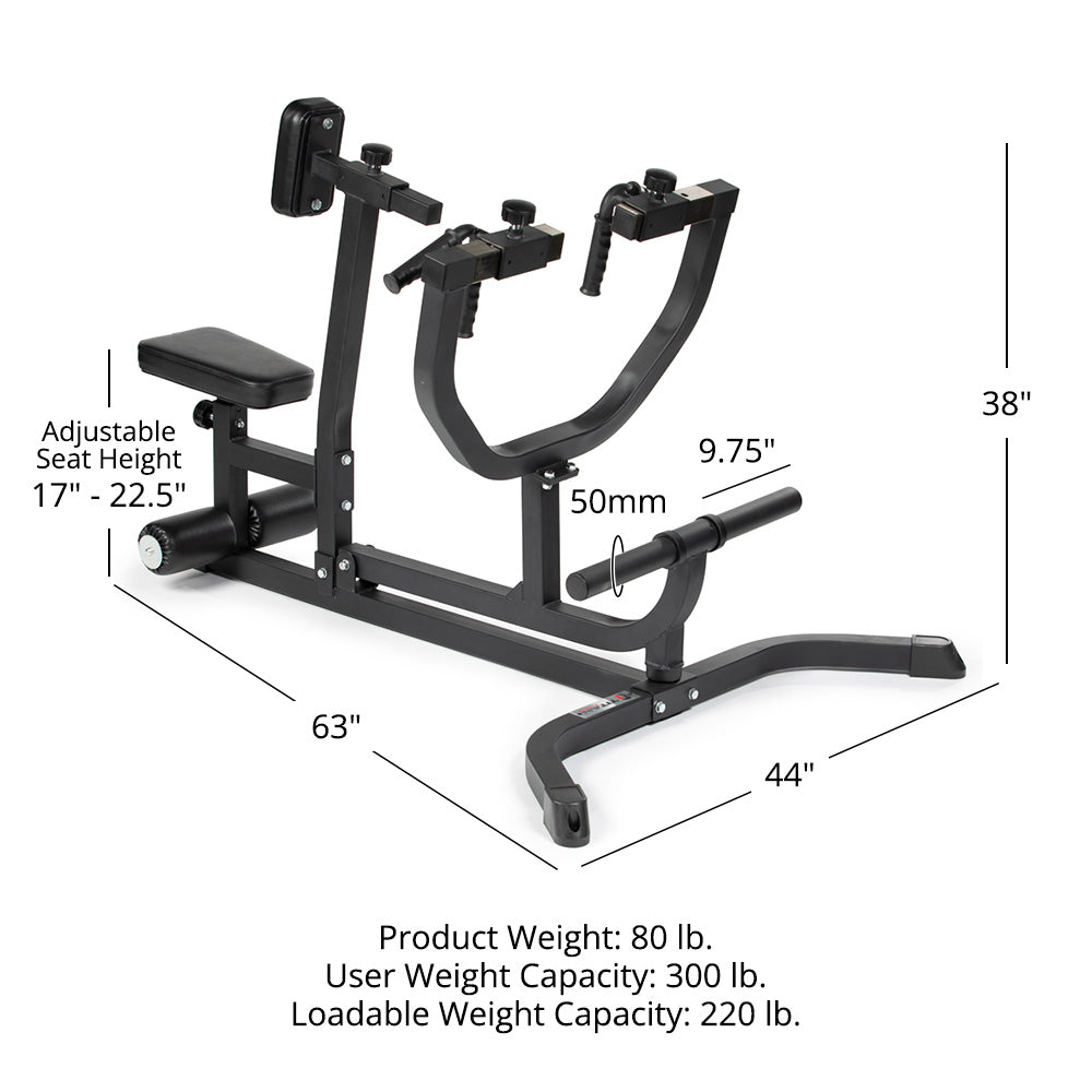 Plate-Loaded Seated Row Machine - view 10