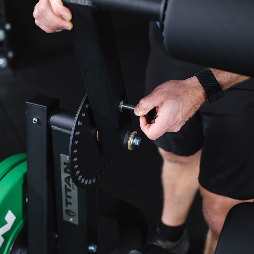 Extending Ab Machine Seated Ab & Back Extension Machine | Titan Fitness