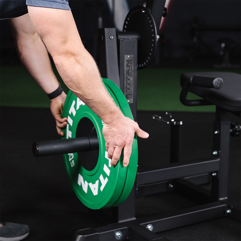Extending Ab Machine Seated Ab & Back Extension Machine | Titan Fitness