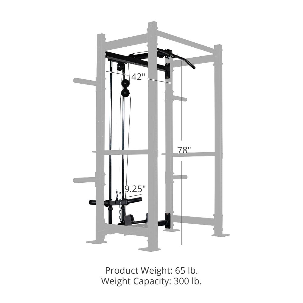 Lat Tower Rack Attachment – T-3 and X-3 Series Bolt Down Power Racks | Short - view 9