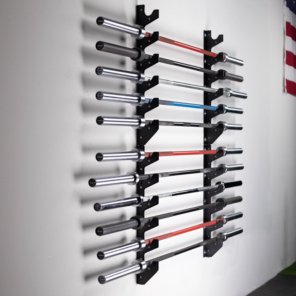 Wall Mounted 6 Barbell Rack V2 - view 2
