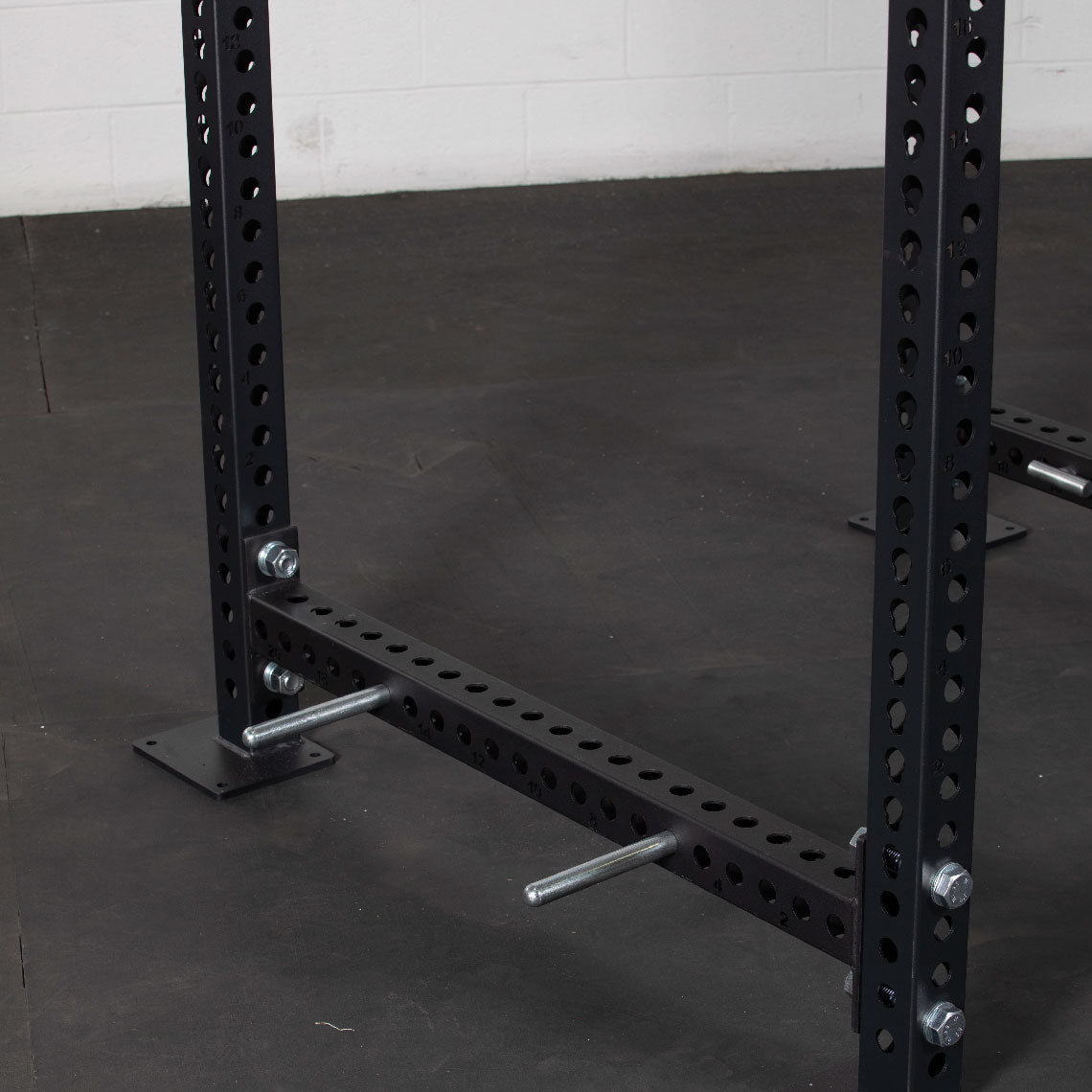 TITAN Series Power Rack - 2" Side Hole Spacing Throughout Entire Rack | Black / 2” Fat Pull-Up Bar / Sandwich J-Hooks - view 34