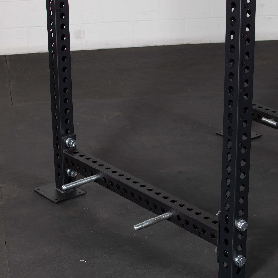 TITAN Series Power Rack - 2" Side Hole Spacing Throughout Entire Rack | Black / 2” Fat Pull-Up Bar / Roller J-Hooks - view 71