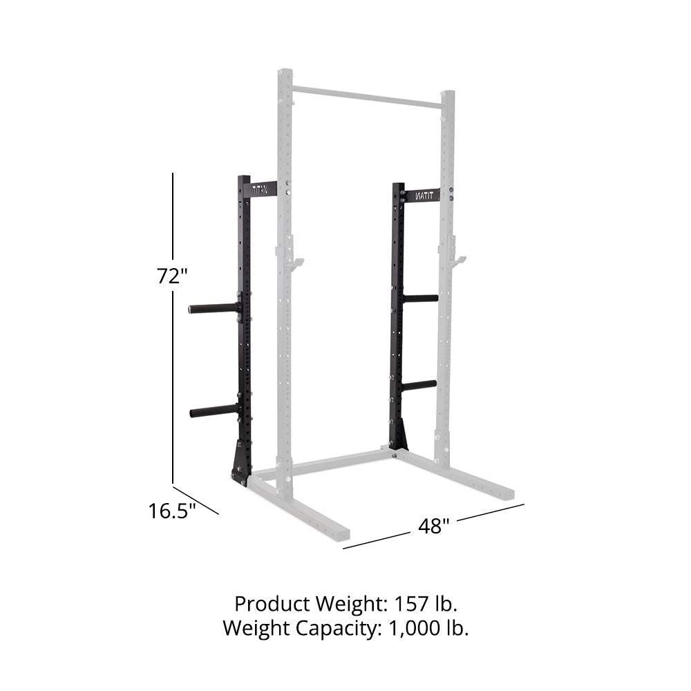 T-3 Series Half Rack Conversion Kit | 4 Pack Weight Plate Holders