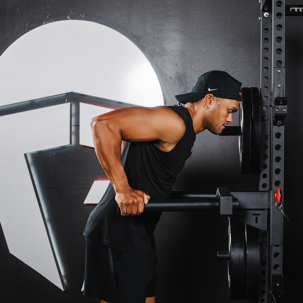 Chrome Dip Racks Dip Bar Attachment Titan Fitness X-3 Series Y-Dip Bar | Rack Mounted ...