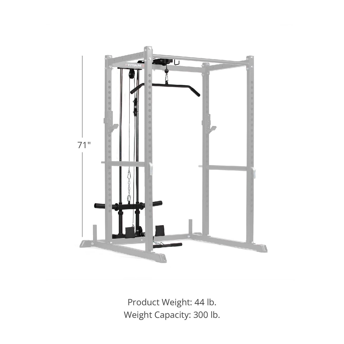 T-2 Series Lat Tower Power Rack Attachment | 71" - view 11