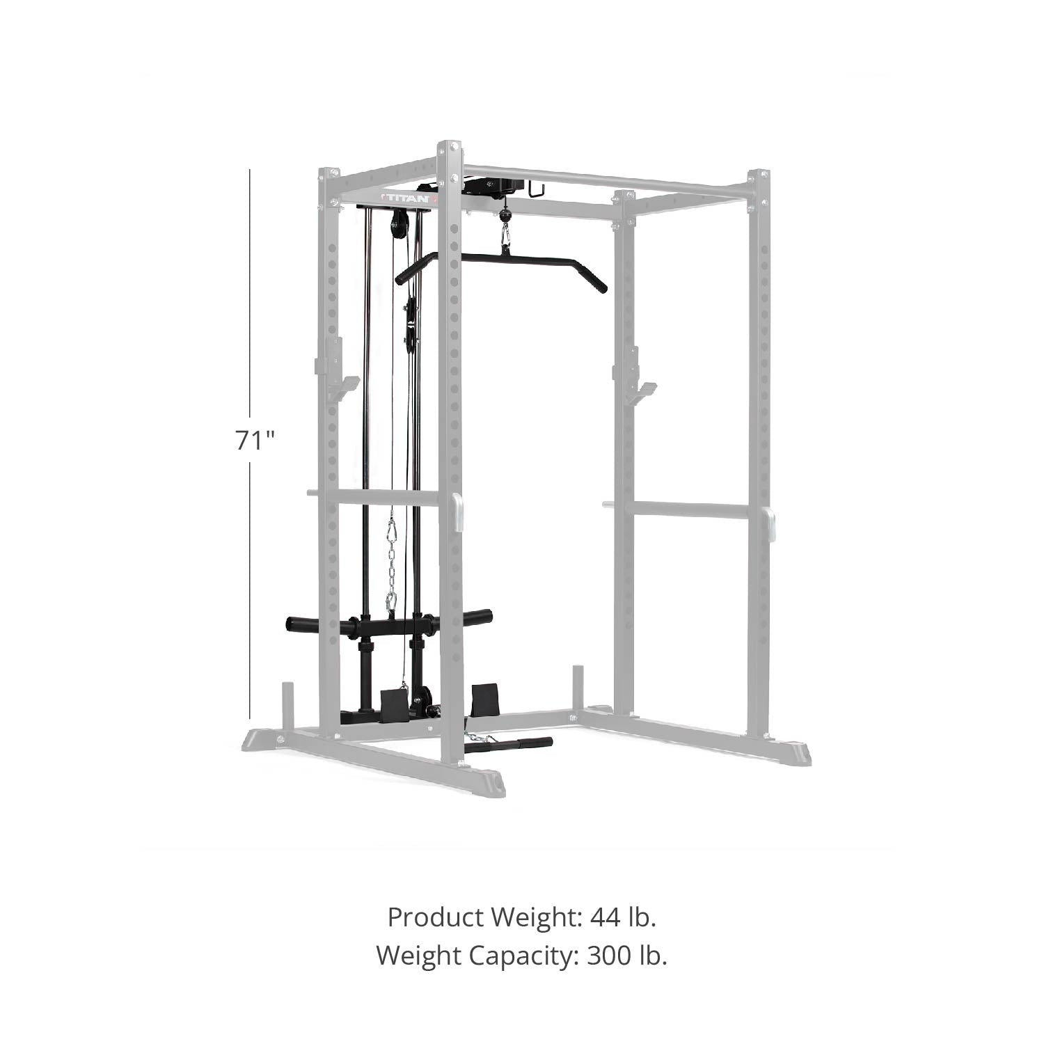 T-2 Series Lat Tower Power Rack Attachment | 71"