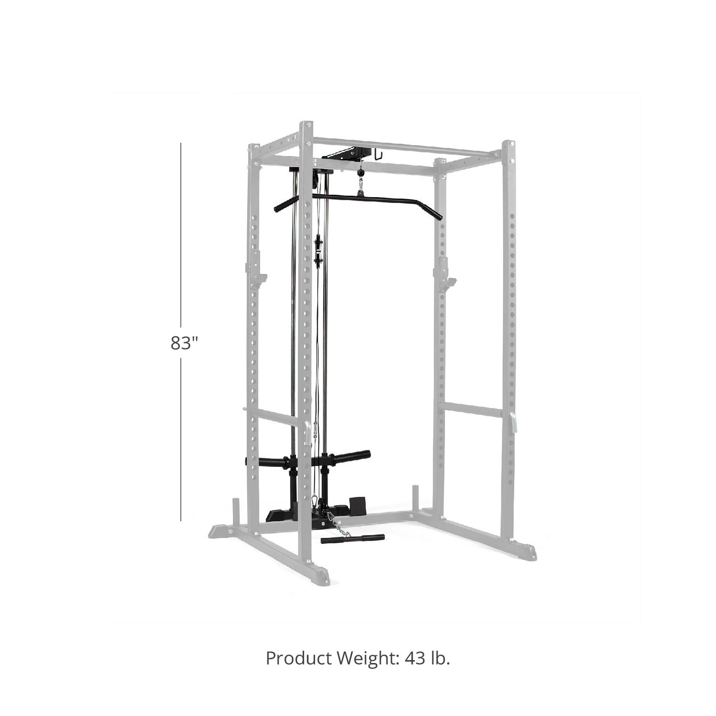 T-2 Series Lat Tower Power Rack Attachment | 83" - view 22