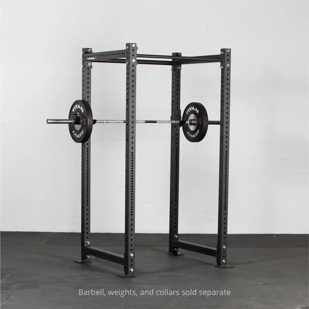 X-3 Series Bolt-Down Power Rack - Barbell, weights, and collars sold separate | Black / 4 Pack Weight Plate Holders