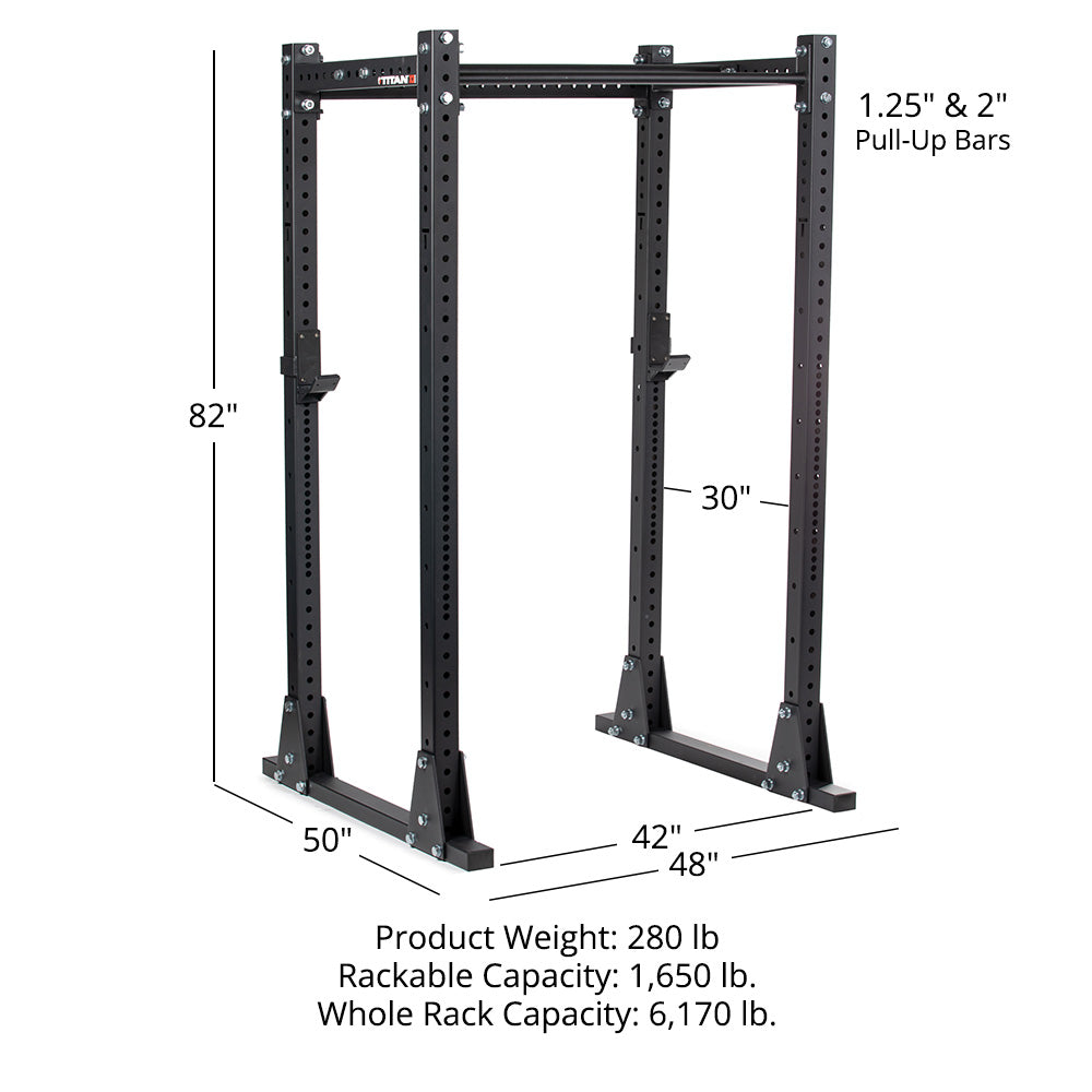 X-3 Series Flat Foot Power Rack | 82in / No Weight Plate Holders