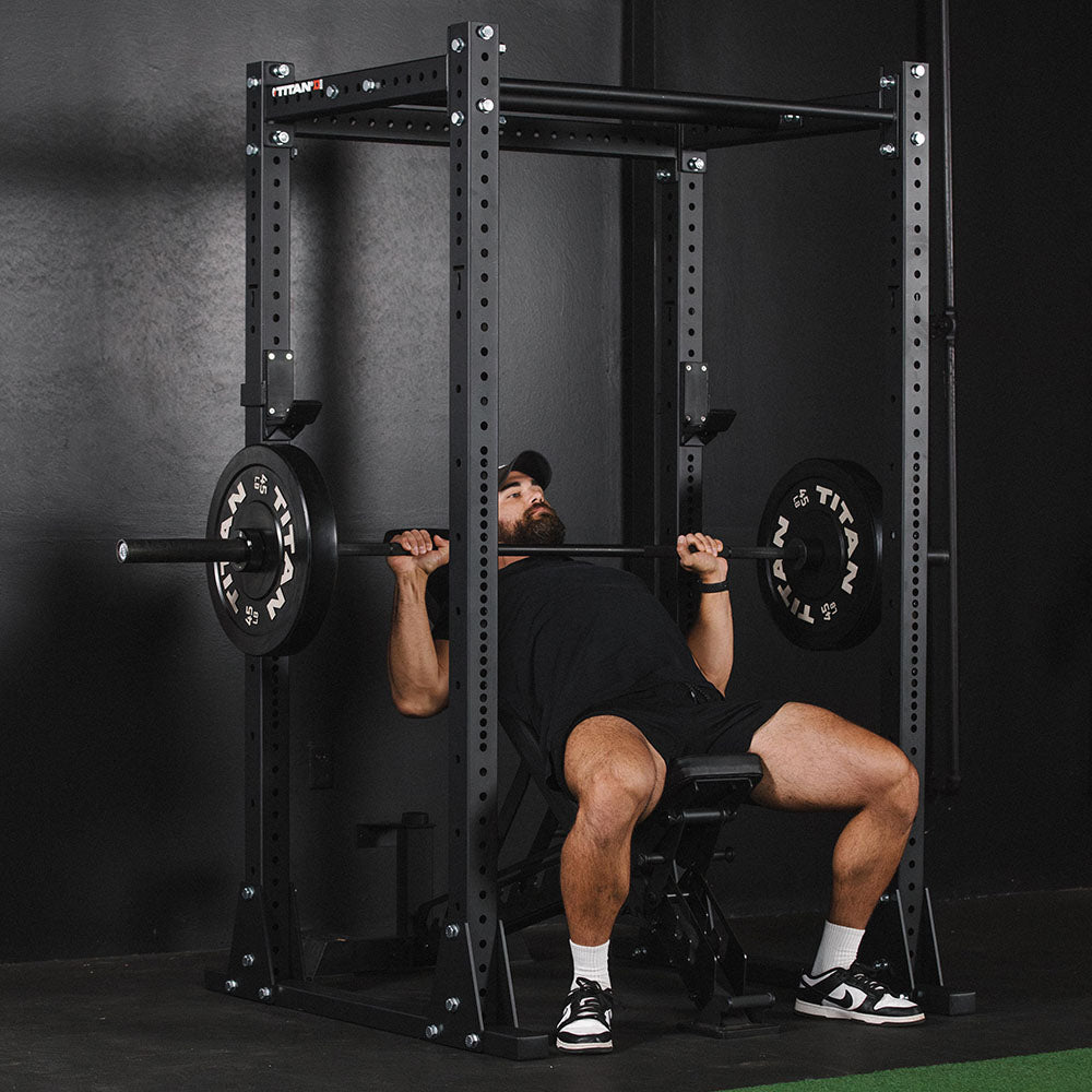 X-3 Series Flat Foot Power Rack | 91in / No Weight Plate Holders