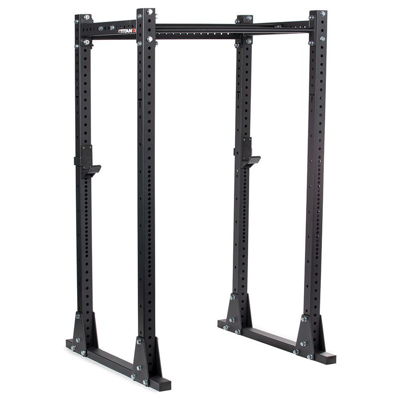 X-3 Series Flat Foot Power Rack | 82in / 4 Pack Weight Plate Holders