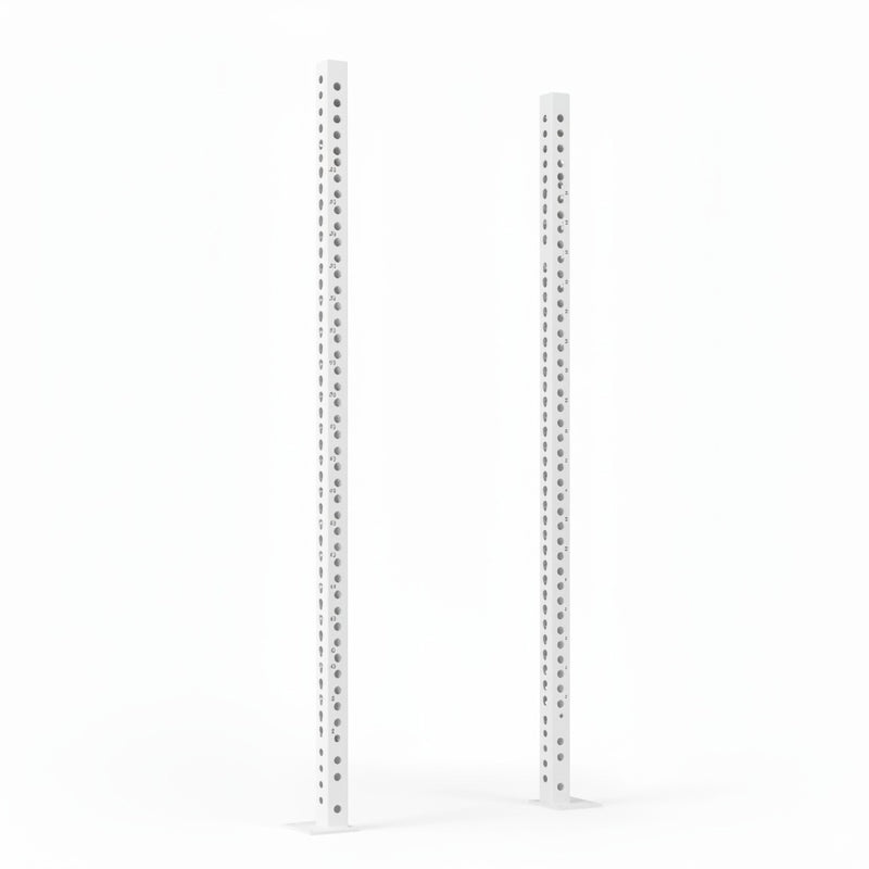 Scratch and Dent, Titan Series White Bolt Down Uprights | 2 Pack