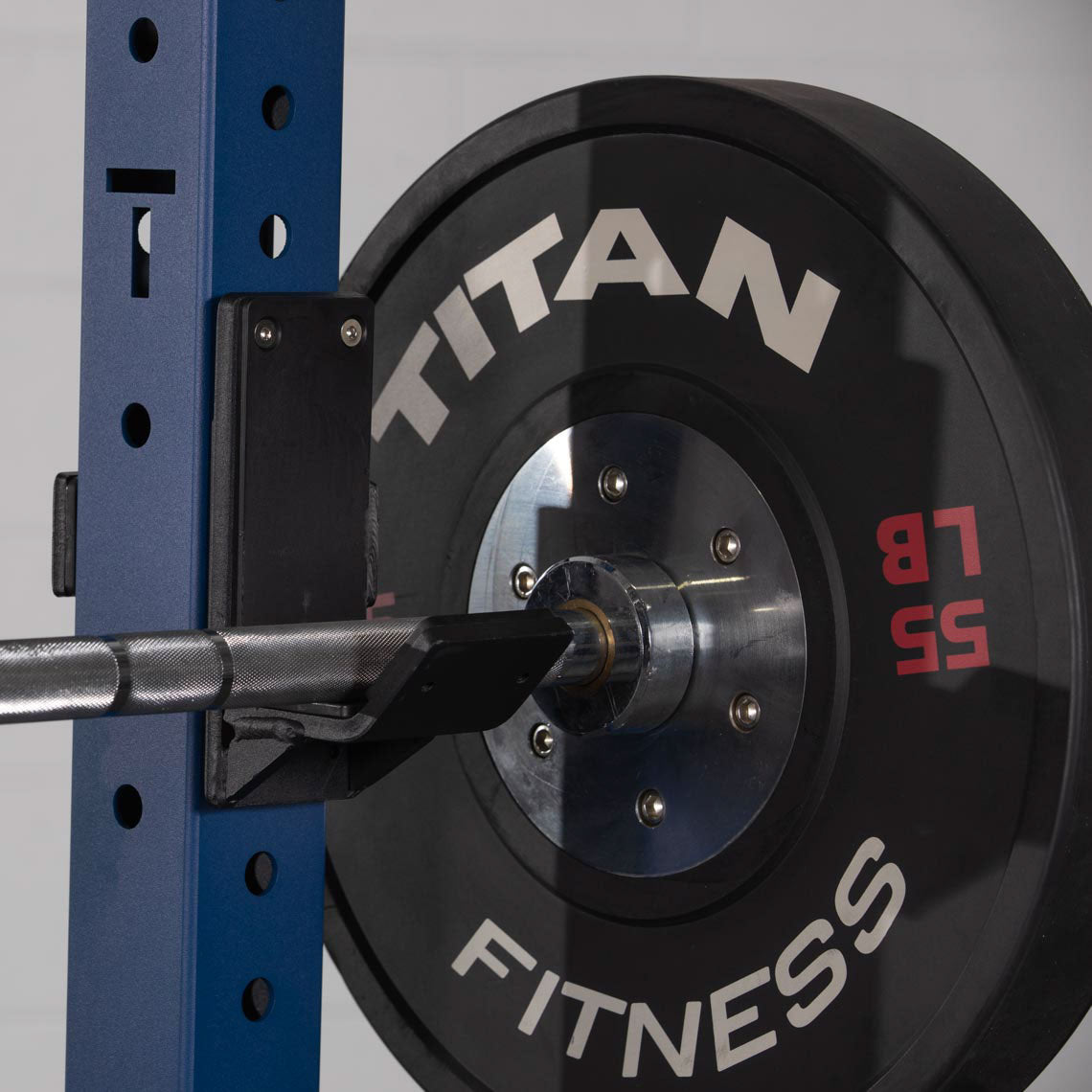 X-3 Series Bolt-Down Power Rack - (2) J-Hooks with UHMW plastic | Navy / No Weight Plate Holders