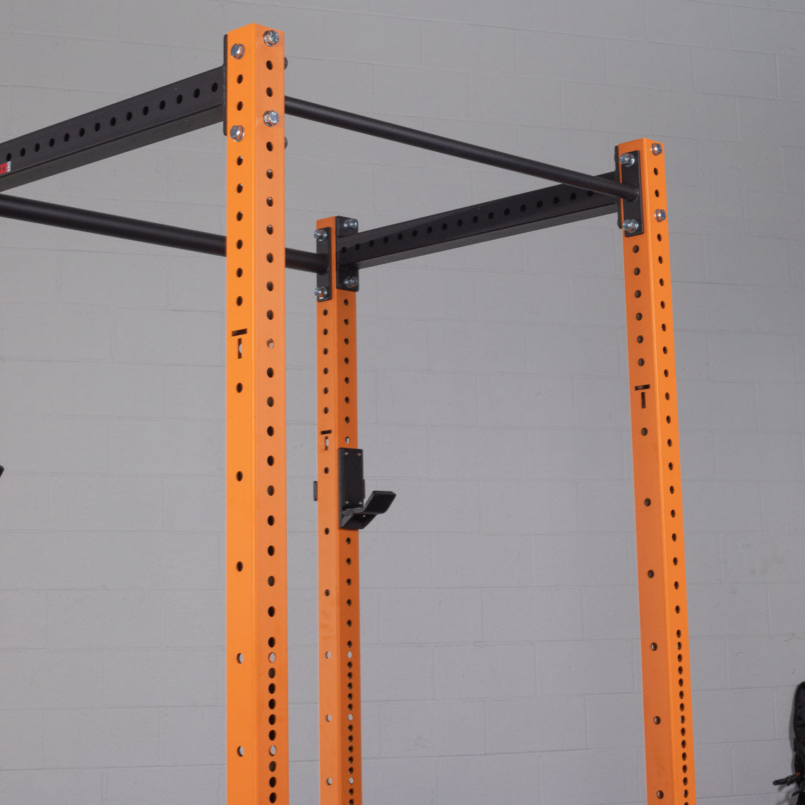 X-3 Series Bolt-Down Power Rack - 3 x 3" 11-gauge Steel Bolt Down Uprights | Orange / No Weight Plate Holders - view 17