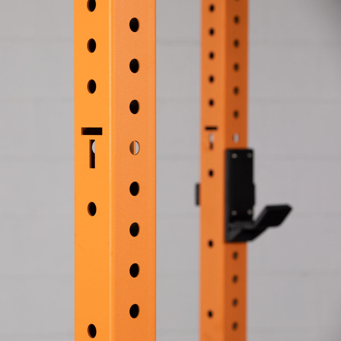 X-3 Series Bolt-Down Power Rack - Shown with 90" height rack - Barbell, bench, weights, and collars sold separate | Orange / No Weight Plate Holders - view 18