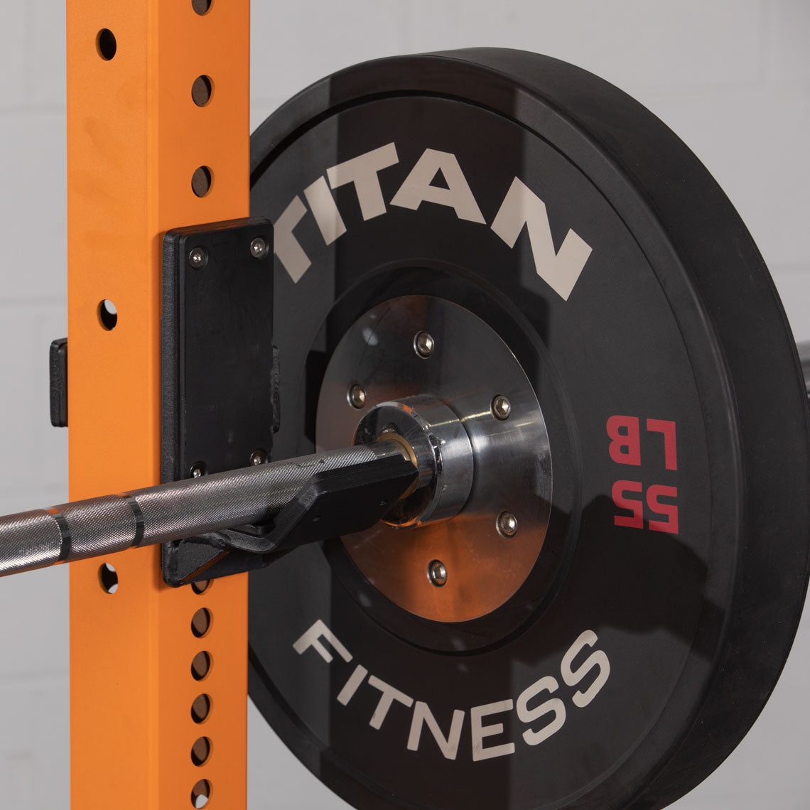 X-3 Series Bolt-Down Power Rack - (2) J-Hooks with UHMW plastic | Orange / No Weight Plate Holders - view 19