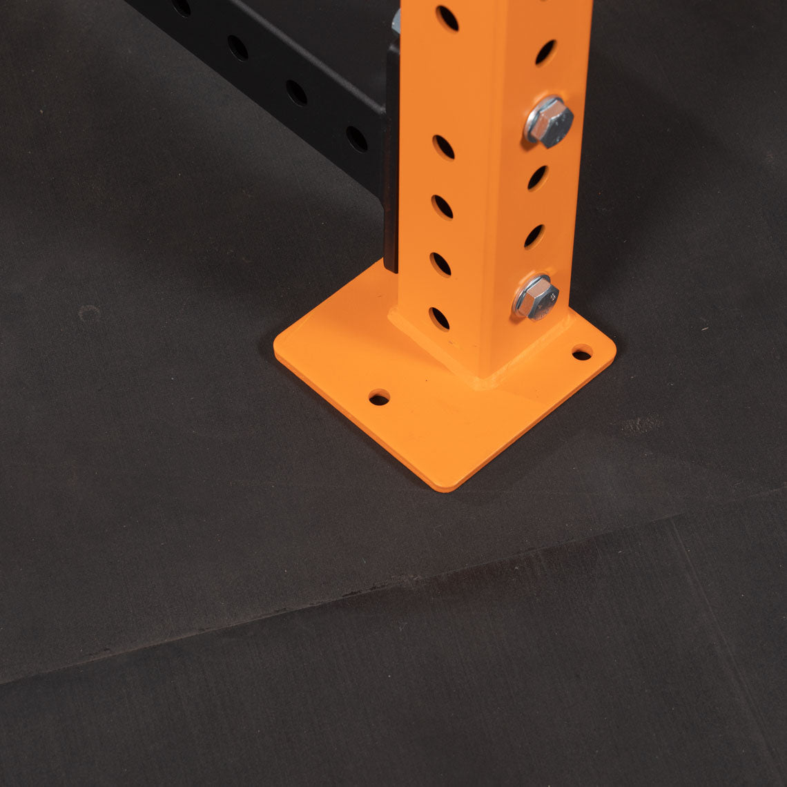 X-3 Series Bolt-Down Power Rack - 6" side hole spacing throughout entire upright | Orange / No Weight Plate Holders - view 20