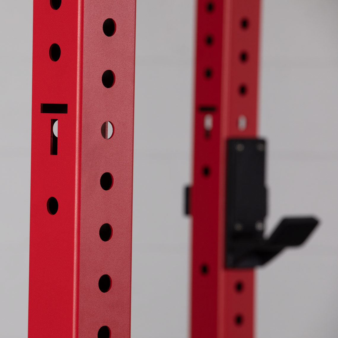 X-3 Series Bolt-Down Power Rack - Shown with 36" depth rack - Barbell, bench, weights, and collars sold separate | Red / No Weight Plate Holders - view 25