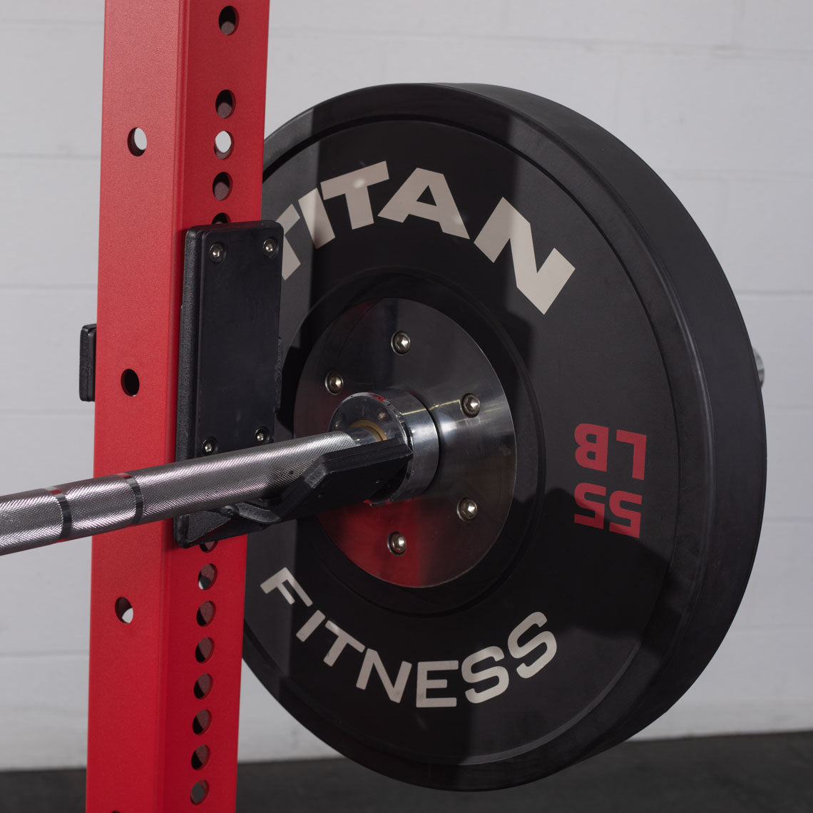 X-3 Series Bolt-Down Power Rack - (2) J-Hooks with UHMW plastic | Red / No Weight Plate Holders - view 26