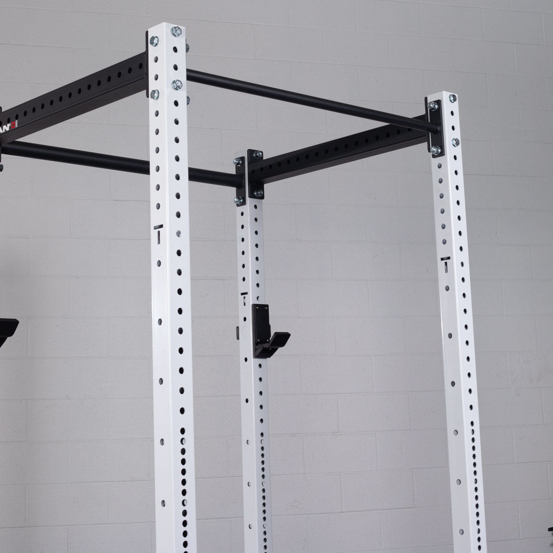 X-3 Series Bolt-Down Power Rack - 3 x 3" 11-gauge Steel Bolt Down Uprights | White / No Weight Plate Holders - view 38