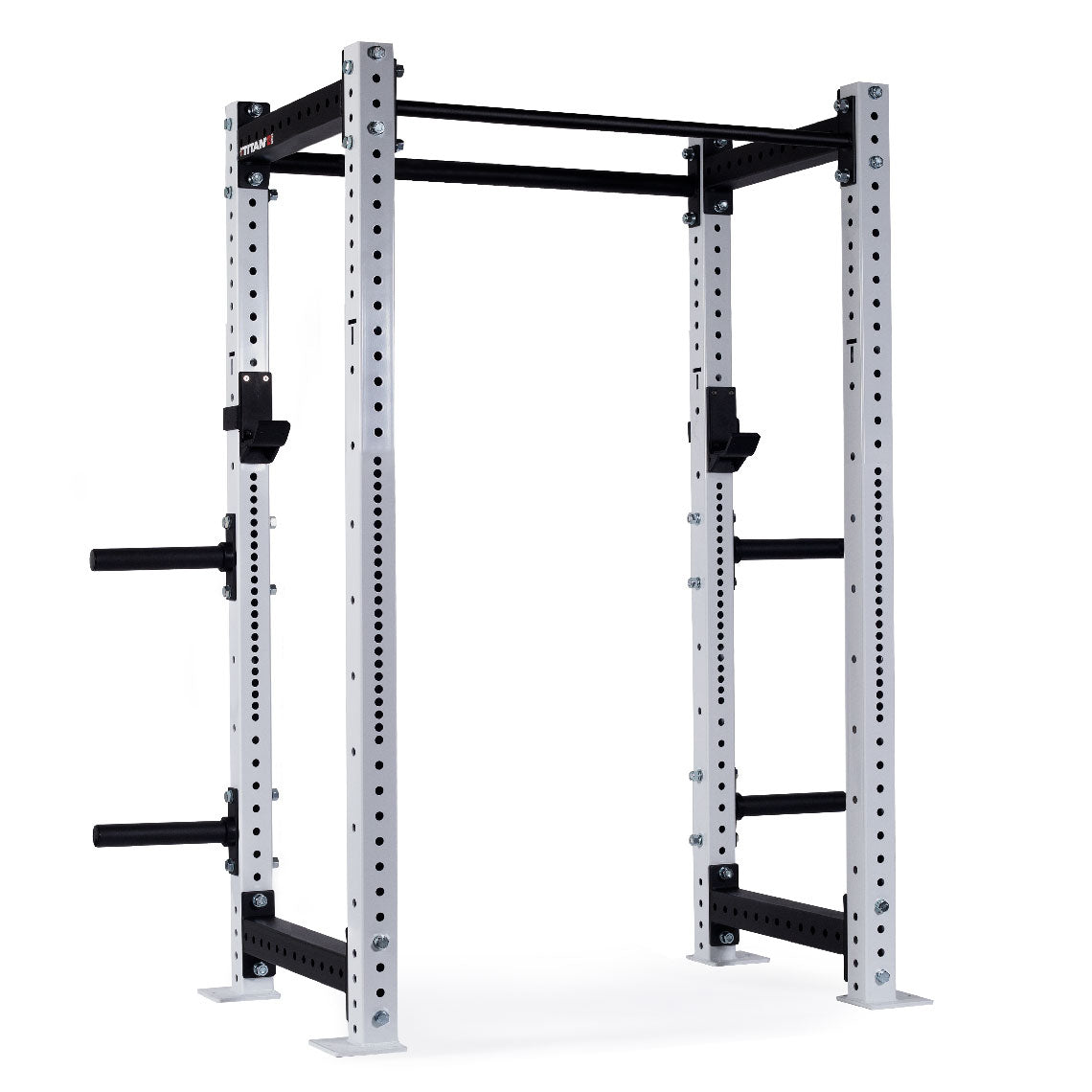 X-3 Series Bolt-Down Power Rack | White / 4 Pack Weight Plate Holders - view 83