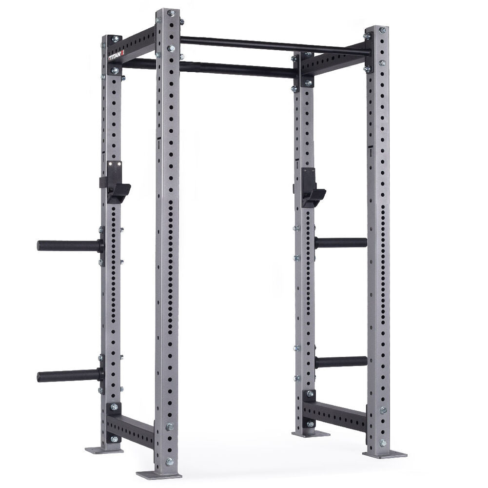 X-3 Series Bolt-Down Power Rack | Silver / 4 Pack Weight Plate Holders
