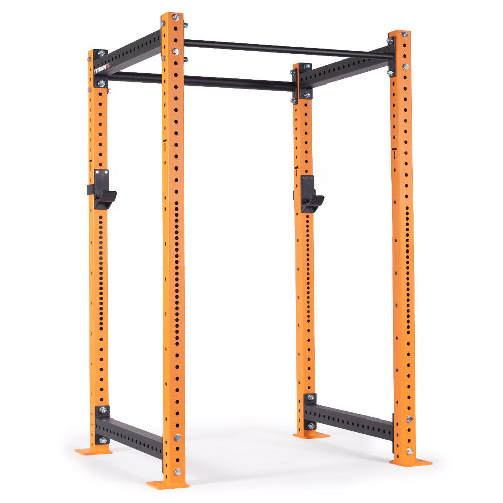 X-3 Series Bolt-Down Power Rack | Orange / 4 Pack Weight Plate Holders