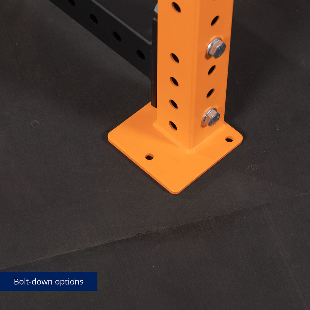 X-3 Series Bolt-Down Power Rack - Bolt-down options | Orange / 4 Pack Weight Plate Holders
