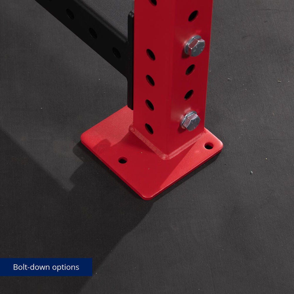 X-3 Series Bolt-Down Power Rack - Bolt-down options | Red / 4 Pack Weight Plate Holders
